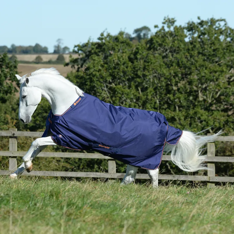 Bucas Therapy 150 Turnout - Navy/Orange-2